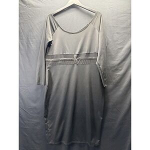 Baby Phat Dress Womens 1X Black Off Shoulder Mesh Insert Knee Length Bodycon